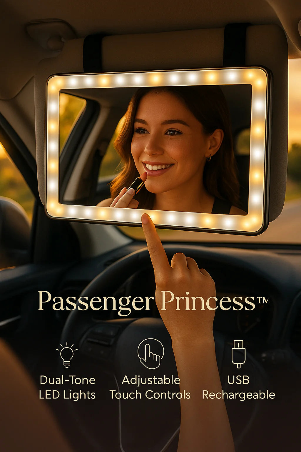 LED Car Vanity Mirror