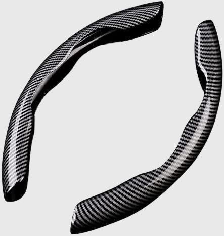 Fixora Carbon Fiber ABS Texture Steering Wheel Grip Cover for Cars