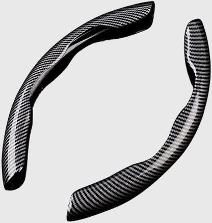 Fixora Carbon Fiber ABS Texture Steering Wheel Grip Cover for Cars