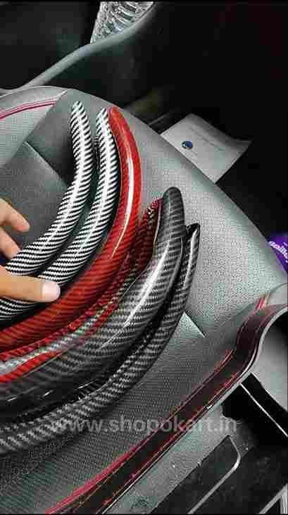 Fixora Carbon Fiber ABS Texture Steering Wheel Grip Cover for Cars