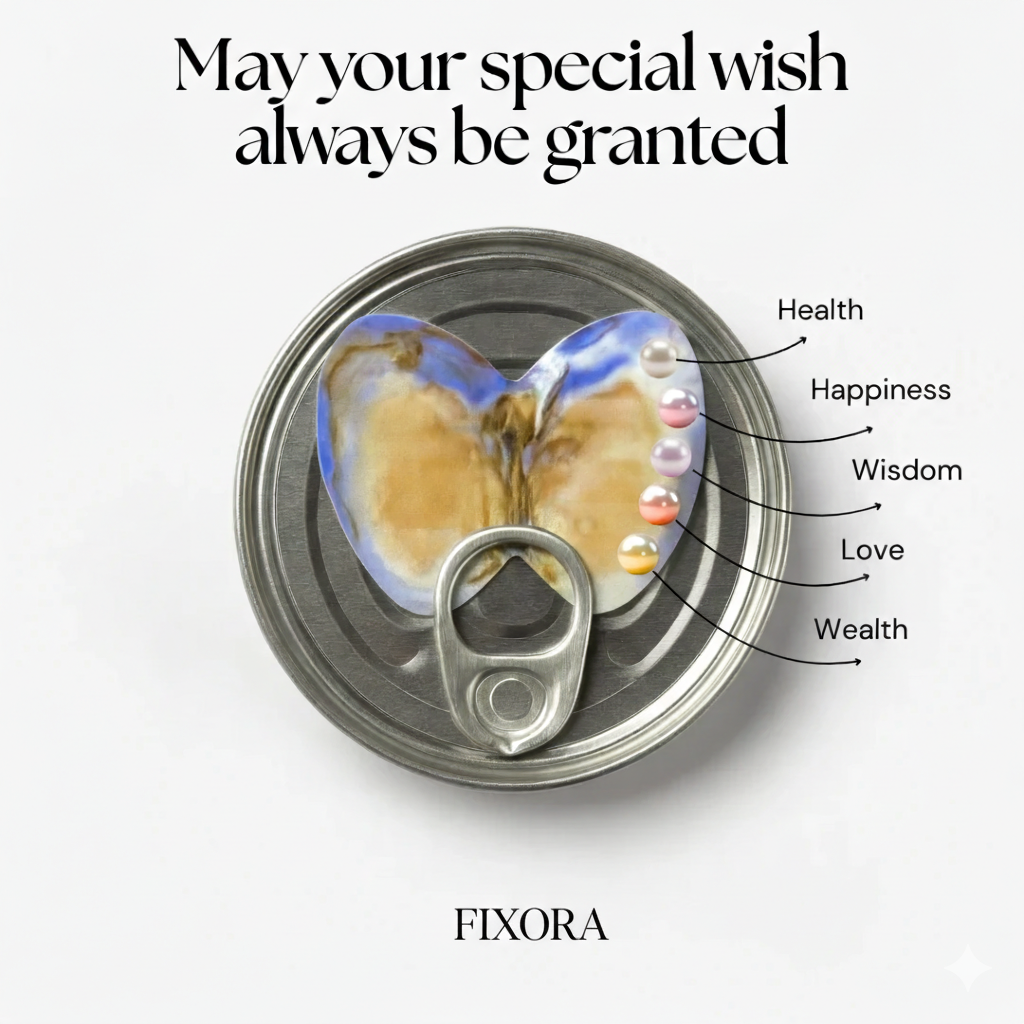 FIXORA Oyster Pearl Necklace (18” Chain)