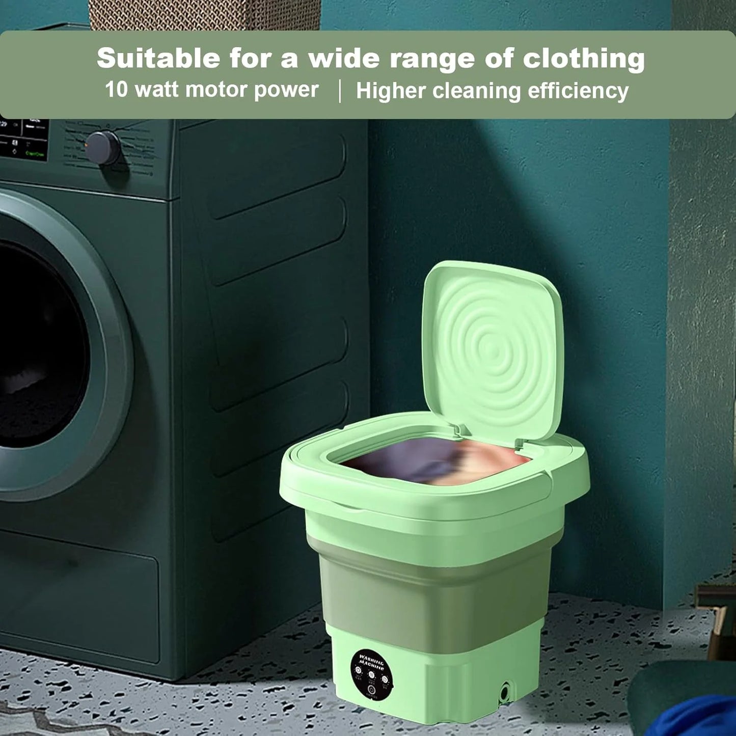 Fixora Foldable Mini Washing Machine – Portable, Compact & Perfect for Travel & Small Loads