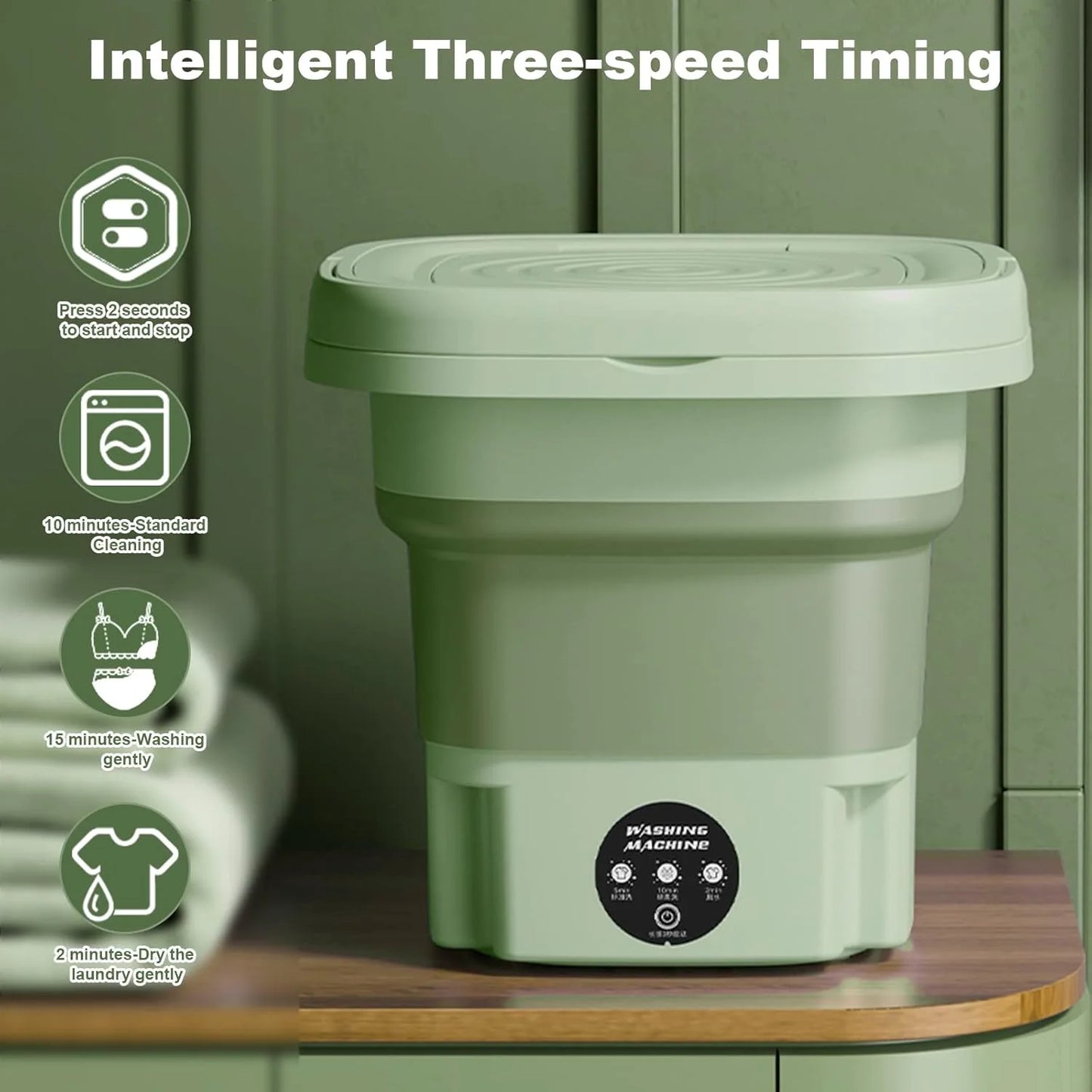 Fixora Foldable Mini Washing Machine – Portable, Compact & Perfect for Travel & Small Loads