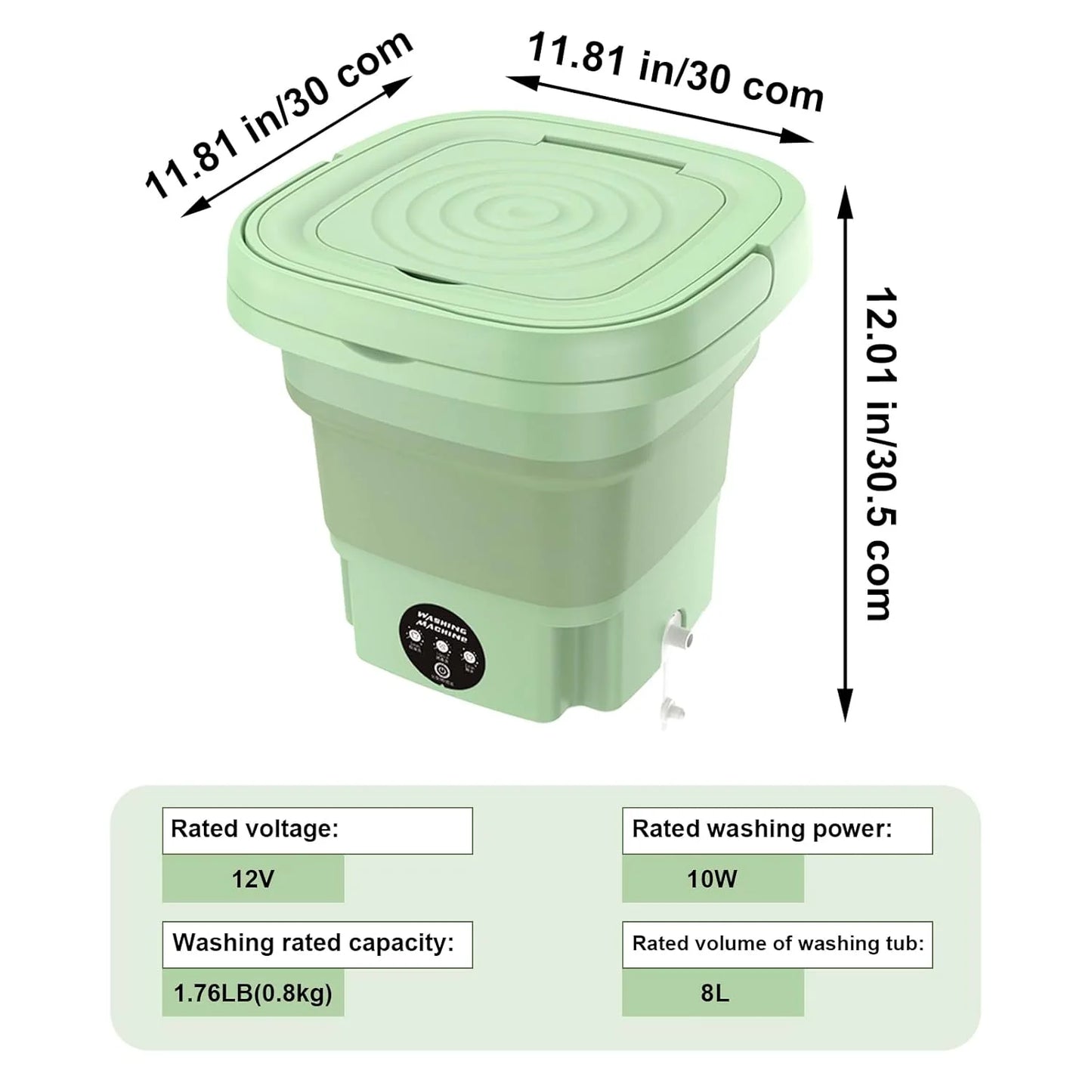 Fixora Foldable Mini Washing Machine – Portable, Compact & Perfect for Travel & Small Loads